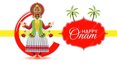 Visesunny Men's Loungewear 7x5ft Happy Onam Backdrop - Indian Kathakali ...