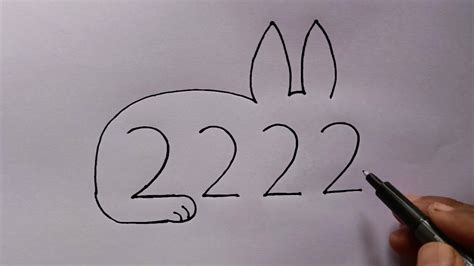 Image result for Draw Rabbit Using Number 52