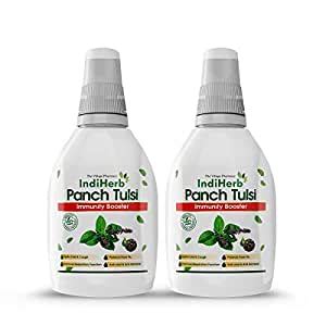 Buy IndiHerb Panch Tulsi Immunity Booster Drops Pack of 2 | Extracted ...