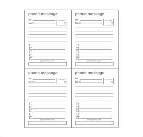 Image result for Phone Message Notes. Printable