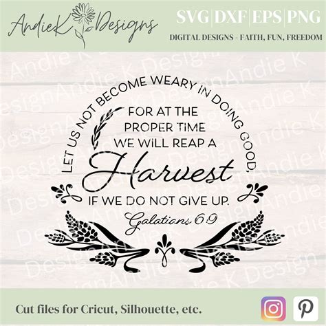 Galatians 6:9 Svg-harvest Svg-scripture Svg-autumn Svg-religious Svg ...