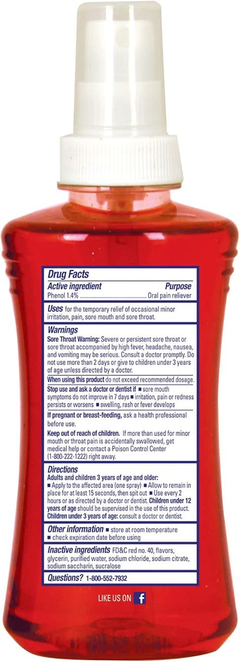 Buy Chloraseptic Sore Throat Spray, Cherry Flavor, 6 fl oz Online at ...