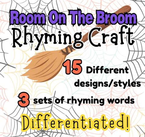 Room on the Broom Rhyming Activity/Craft by LittleMissMendez | TPT