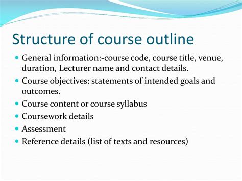 Image result for PowerPoint with Course Outline Objectives
