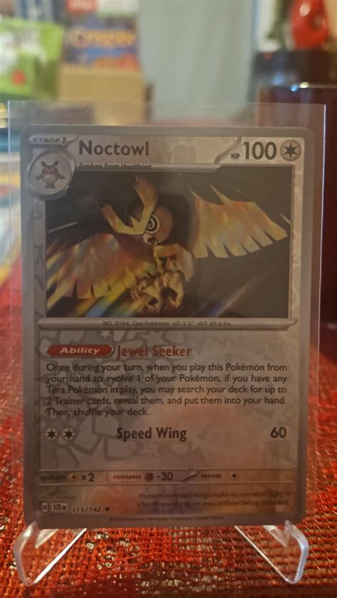 Noctowl - 115/142 - Pokemon Stellar Crown Reverse Holo Rare NM | Turnagain Collectibles