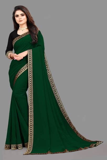 Green Saree Contrast Blouse - Buy Green Saree Contrast Blouse online at ...
