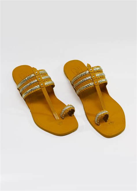 Get Yellow Kongri Kolhapuris at ₹ 1112 | LBB Shop