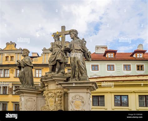 Czech Republic, Prague. Religious statues on Charles bridge Stock Photo - Alamy