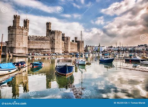 Caernarfon Castle in Wales, United Kingdom Stock Photo - Image of ...