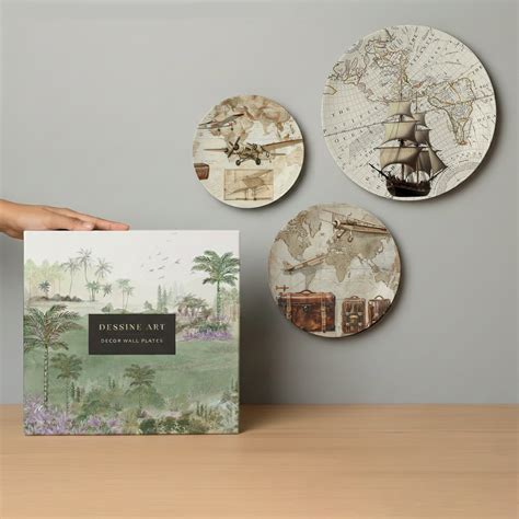Vintage Antique Wall Decor Plate, Set of 3, Art Plate Set – Dessine Art