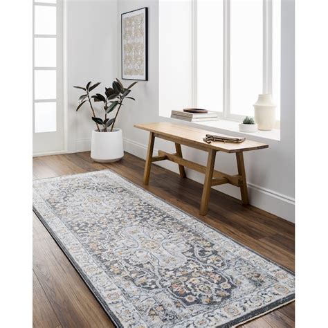 Livabliss 2 X 10 (ft) Black Indoor Vintage Runner Rug HSL2305-2710 at ...