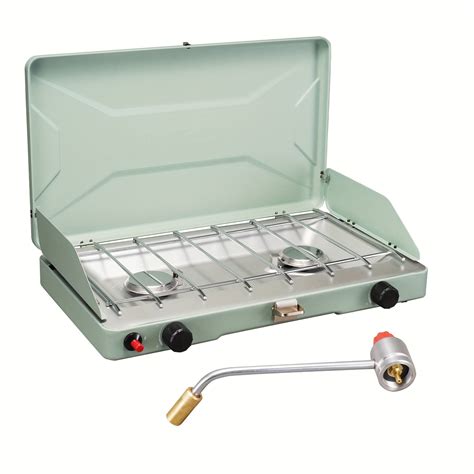 Gas Propane 2-burner Camping Stove, 20000 BTUs Portable Separately ...