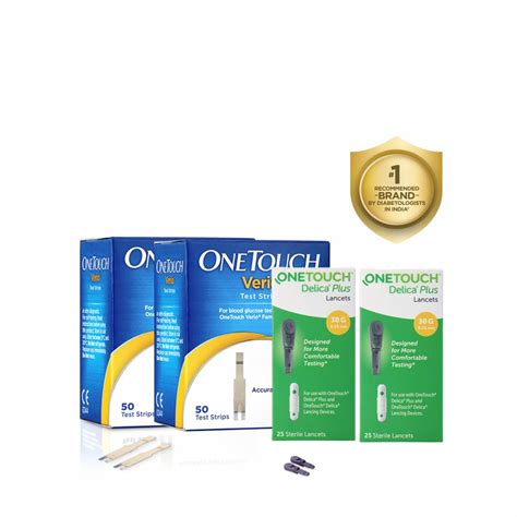 OneTouch Verio Test Strips | Pack of 100 Test Strips along with 50 ...