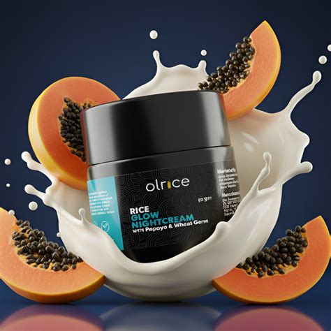 RICE GLOW NIGHT CREAM -With Papaya & Wheat Germ – OLRICE SKINCARE