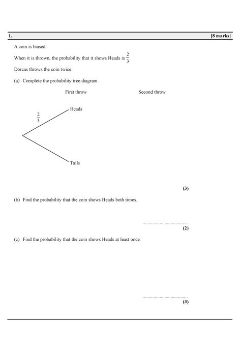 Math probability worksheet tree diagrams - + S+@-%&+%+G%#'2;+ - Studocu