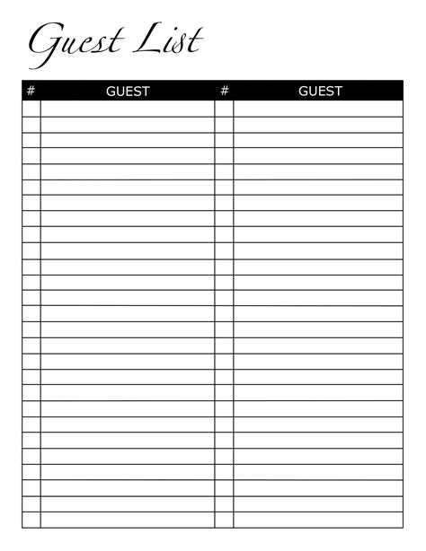 Stress free wedding planning with this comprehensive guest list template – Artofit