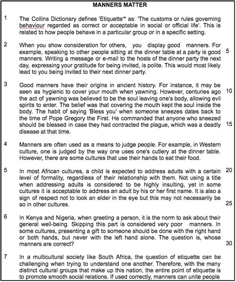 Image result for English Language Paper 1 Guide Grade 12