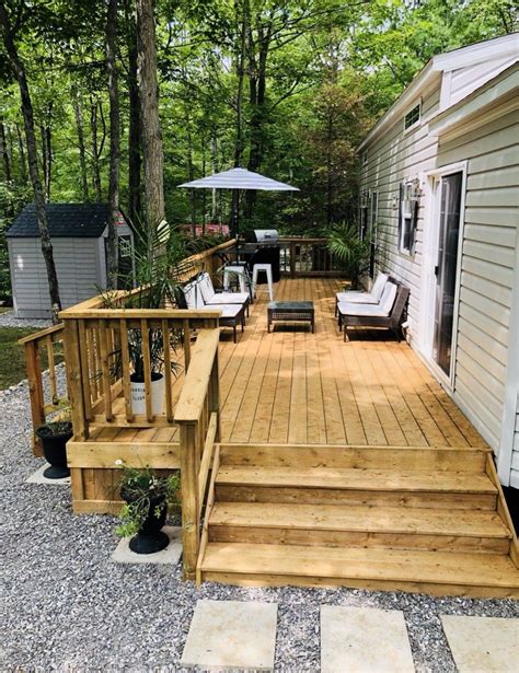 Mobile home deck – Artofit