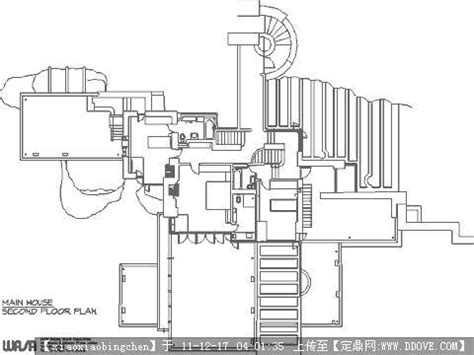 赖特流水别墅建筑施工图（CAD）-别墅建筑-筑龙建筑设计论坛