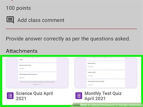 How to Attach a Homework On Google Classroom 的图像结果