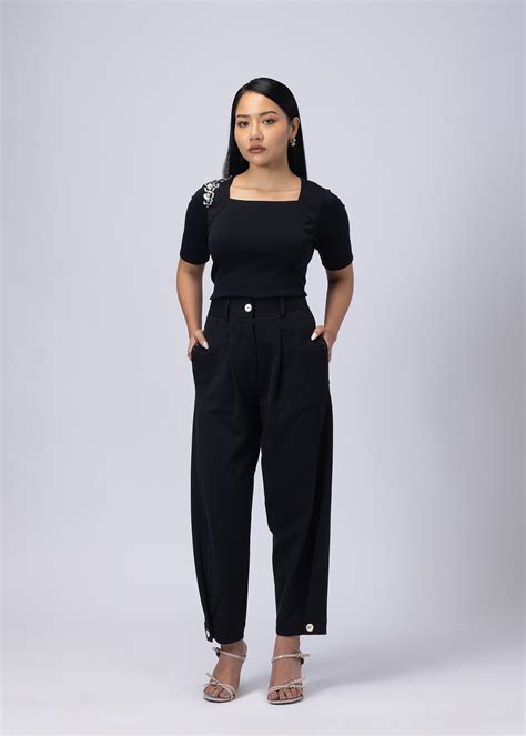 iCotton Barrel Leg Pants – ALONGE