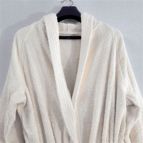 Bathrobes With Hood 100% Cotton Fine Quality in White Cream Color by A ...