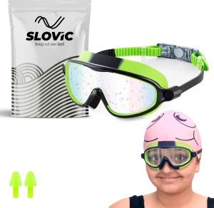 SLOVIC Swimming Goggles for Girls & Boys With Swimming Accessories Ear ...