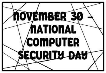 NOVEMBER 30 -NATIONAL COMPUTER SECURITY DAY November Quote Coloring ...