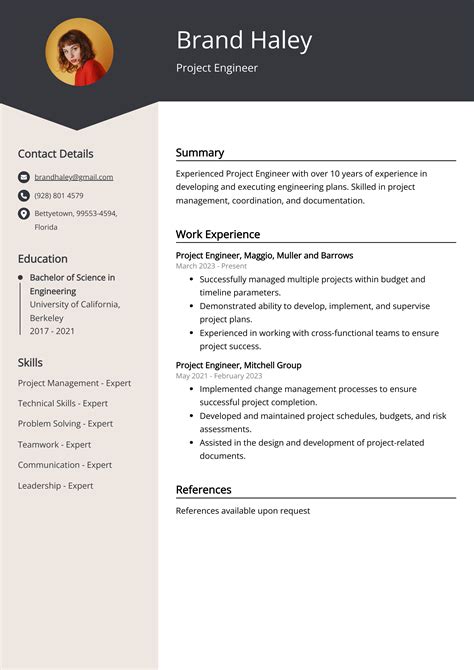 Image result for Project Engineer CV Examples