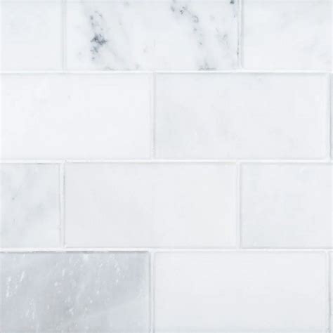 Jeffrey Court Stream Stone 3" x 6" Beveled Honed Marble Tile