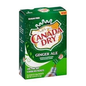 Canada Dr y Sugar Free Ginger Ale Drink Mix Packets, On The Go : Amazon ...