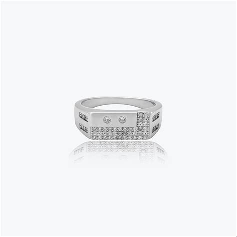 Titan Crest Men’s Ring– Sterling Silver Brilliance – Rubicstone