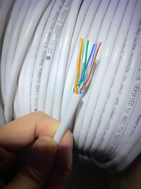 First time trying to terminate CAT6 cables. When wires cross over each ...