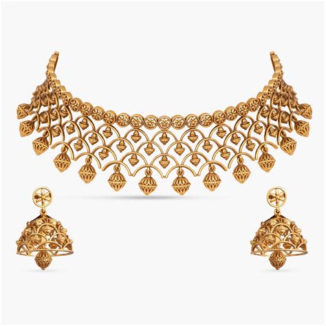 Buy Kumud Antique Choker Set | Tarinika – Tarinika India