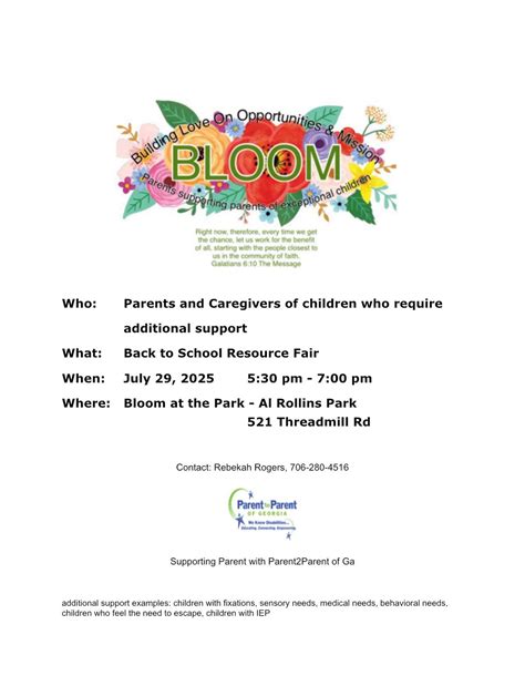 Back to School Resource Fair, Al Rollins Park, Dalton, 29 July 2025 ...