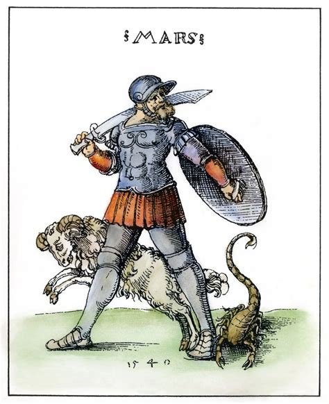 Mars 1540 Nroman God of War and Personification of The Planet Mars Pen ...
