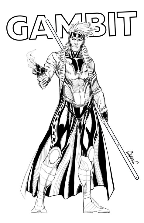 Gambit Coloring Pages