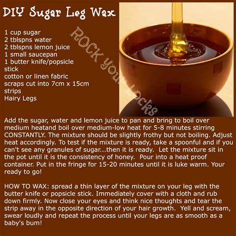 DIY Sugar Leg Wax - you will yell, scream and swear but it will work ...