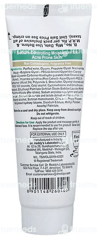 Venusia Acne Control Moisturizer Cream 75 Gm - Uses, Side Effects ...