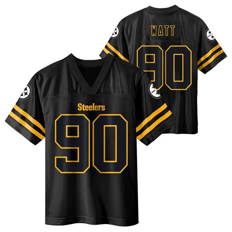 PITTSBURGH STEELERS Boys Black Color Synthetic Jersey-Watt - Walmart.com