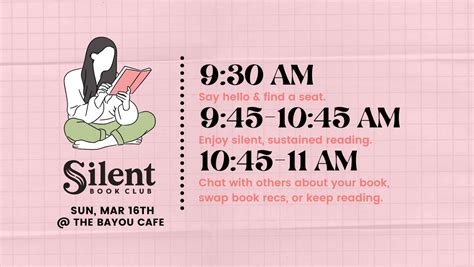 Silent Book Club at The Bayou Cafe, The Bayou Cafe - Tarpon Springs, 16 ...