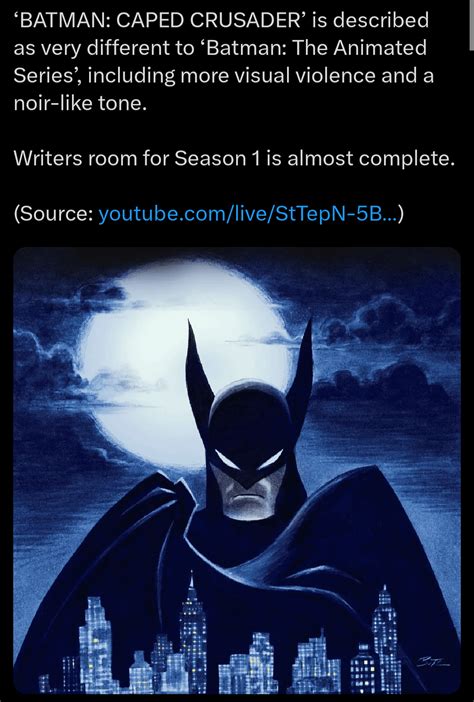 'BATMAN: CAPED CRUSADER' has more visual violence and a noir-like tone ...