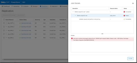 PowerStore: Bulk delete of snapshots failing with error "SDNAS get ...
