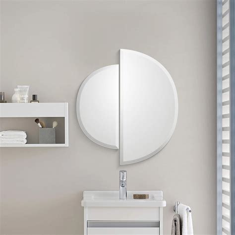 Frameless Semi Circle Beveled Mirror for Living Room & Bathroom – Flair ...