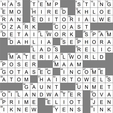 Upscale cosmetics chain crossword clue Archives - LAXCrossword.com