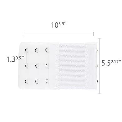 Bra Extenders 3-Row 3-Hook Elastic Bra Extension 2 Packs