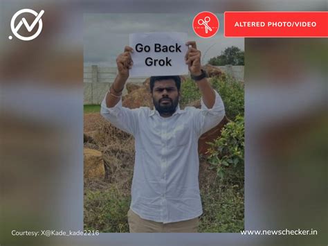 Fact Check: Viral Photo Claiming To Show Annamalai Holding ‘Go Back ...
