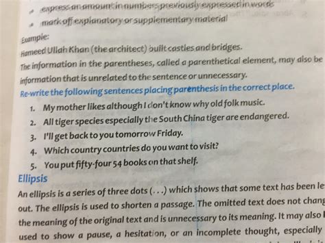 Parentheses??Answer urgently need it pleaseee - Brainly.in
