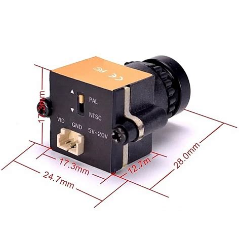 Readytosky 1000TVL 1/3 CCD 110 Degree 2.8mm Lens NTSC PAL Switchable ...