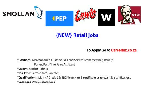 {New} Retail jobs | Jobs available for you!